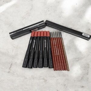 GLO SKIN BEAUTY MAKEUP LOT - LIPSTICK, BROW LINERS SUEDE MATTE CRAYONS (LOT#67)